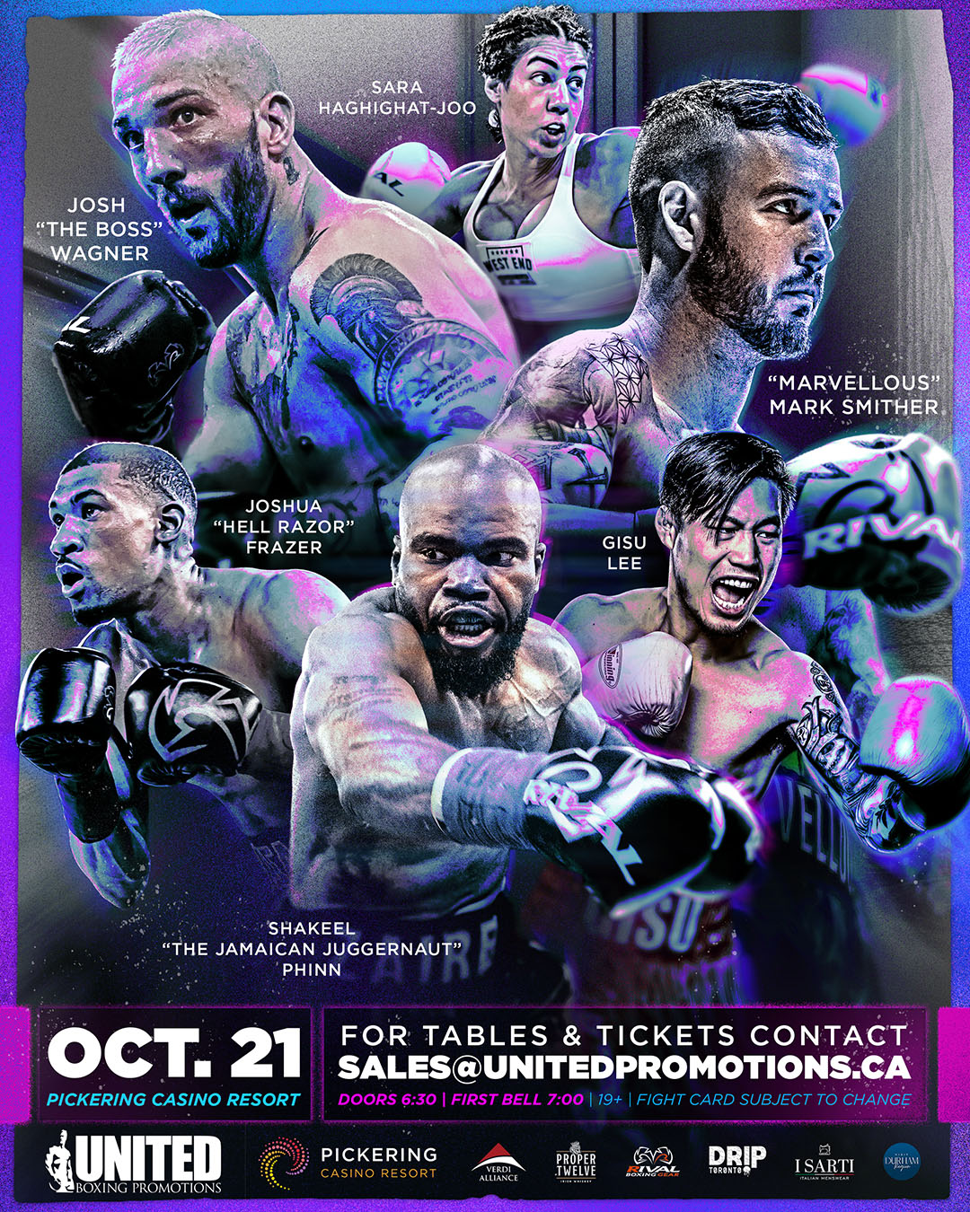 Live Professional Boxing at Pickering Casino - 23.10.21