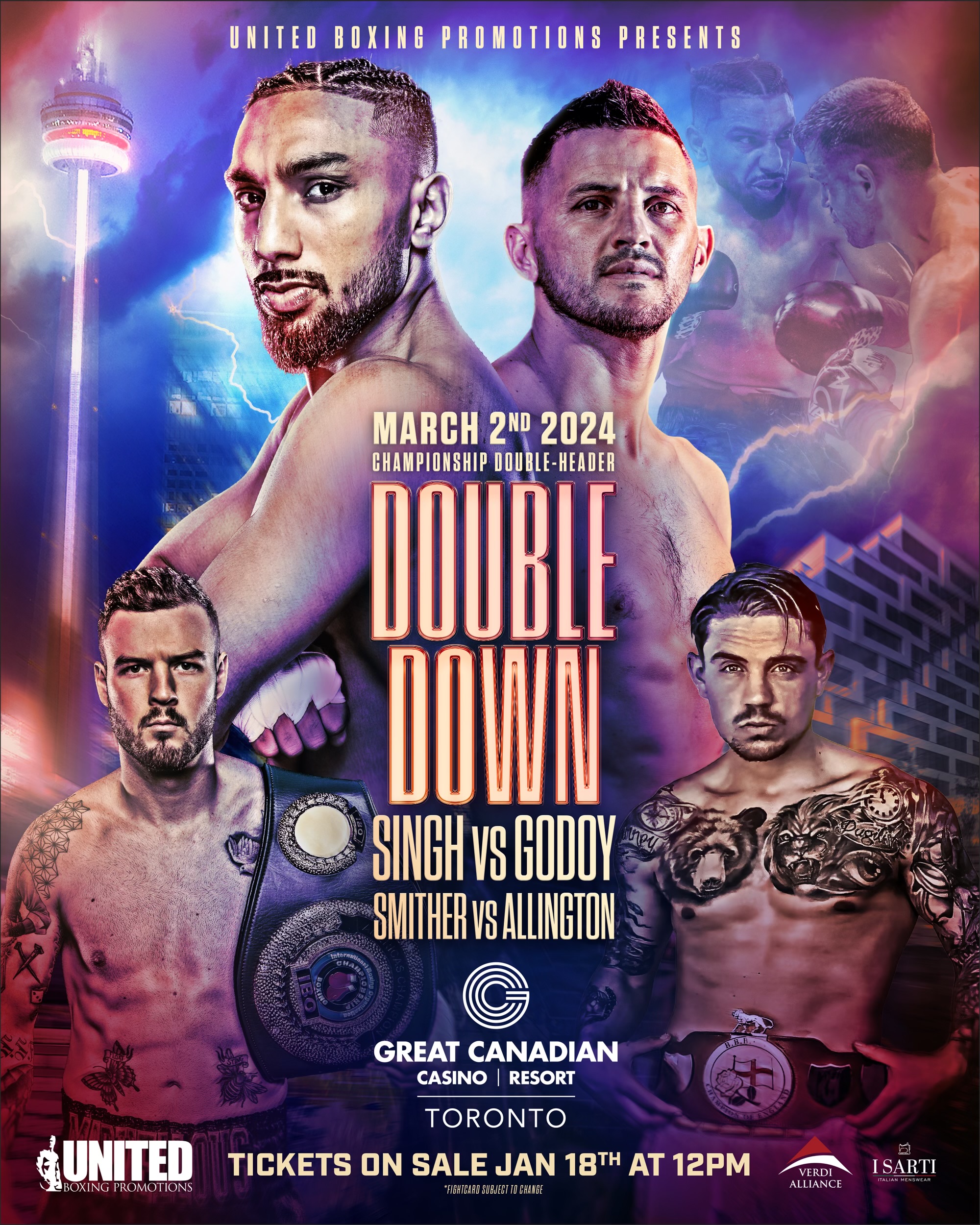 International Title Fight Doubleheader in Toronto: March 2