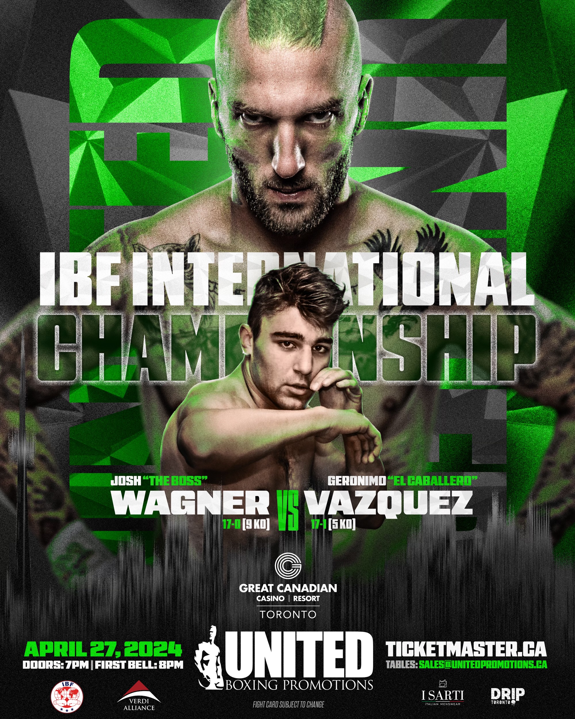 WAGNER-VAZQUEZ APR. 27 IBF INTERNATIONAL TITLE