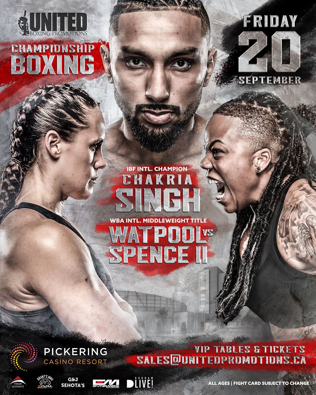 Championship Boxing : Friday September 20 2024 : Sukdeep Singh, Melinda Watpool, Natasha Spence