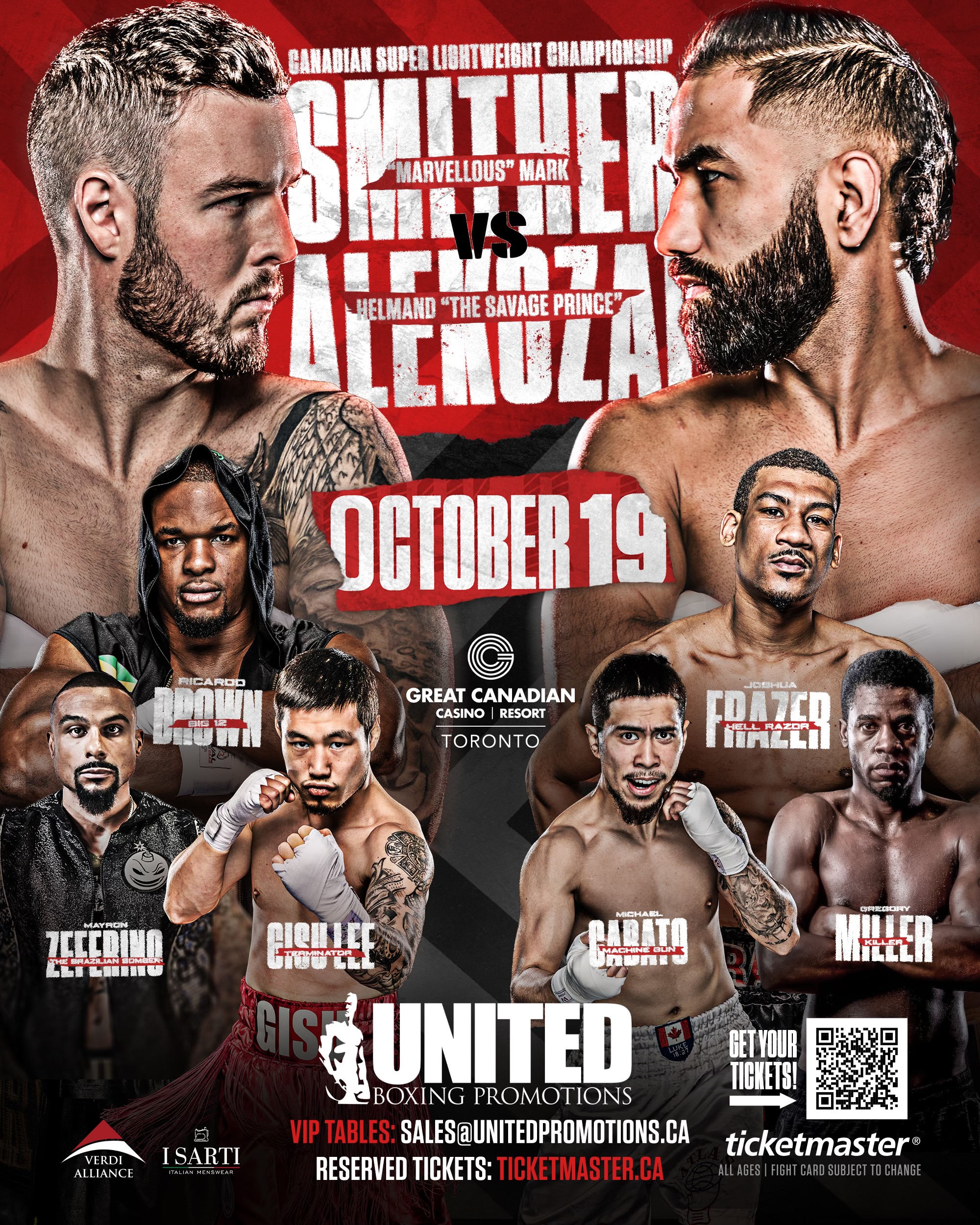 OCT. 19: SMITHER-ALEKOZAI CANADIAN TITLE IN TORONTO