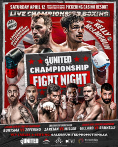 Pickering Casino : Saturday April 12 2025 : LIve Championship Boxing